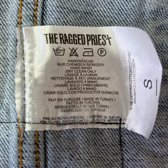 The Ragged Priest Women's Blue Patchwork Oversized Denim Jean Jacket Size S - Picture 8 of 8